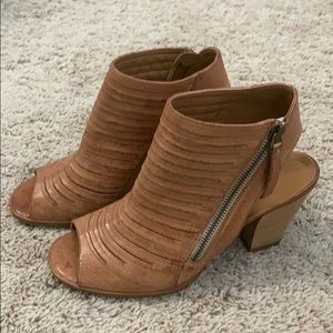 Paul Green Cayenne Leather Peep Toe Sandal